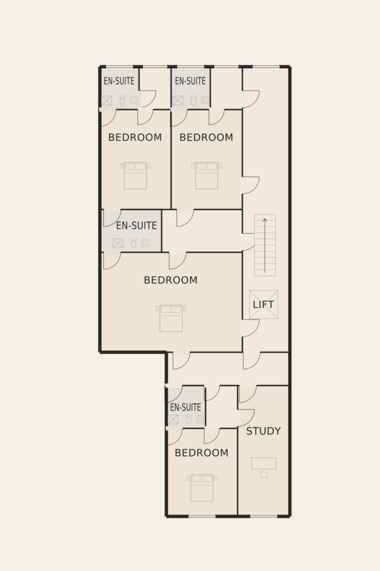 Belgravia House — Third floor (illustrative floor plan)