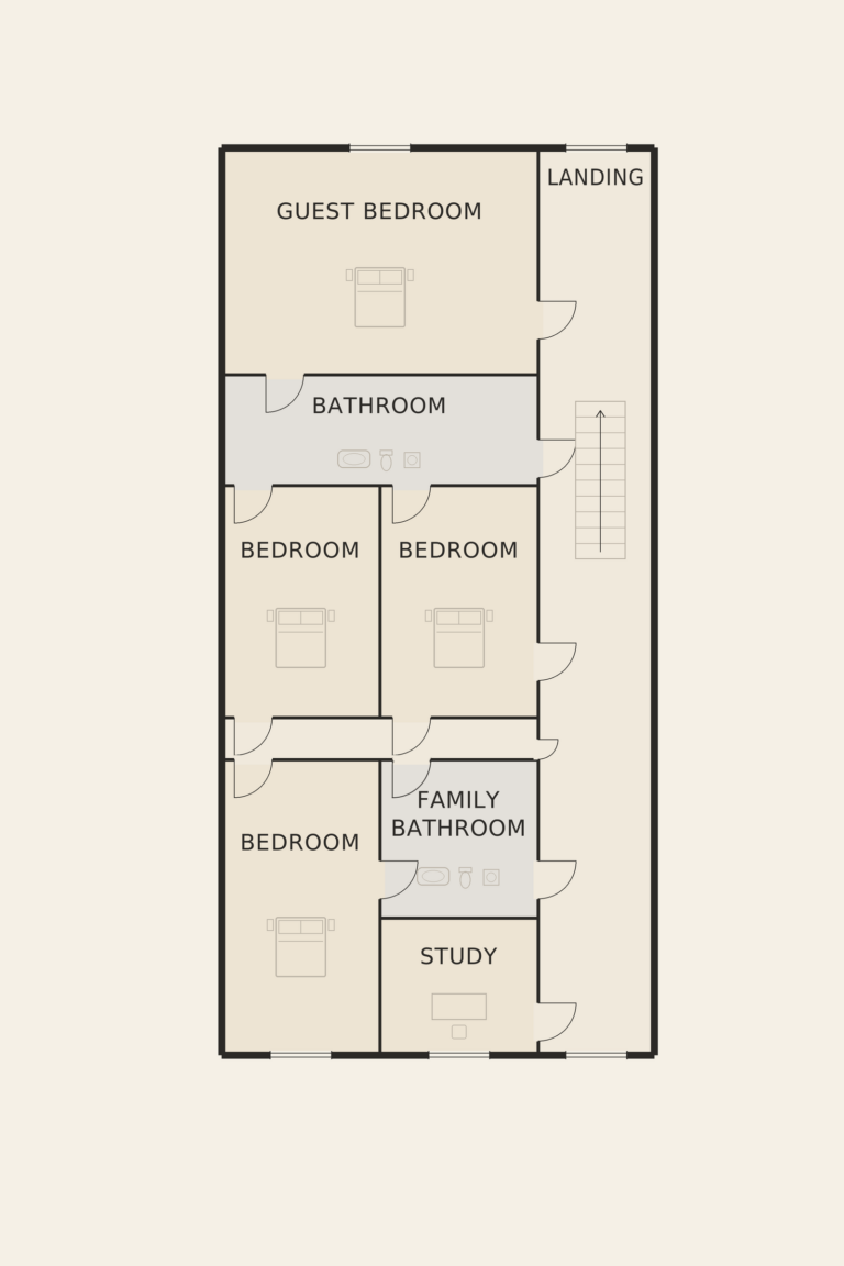 Hôtel de Maître Lebeau — Third floor (illustrative floor plan)